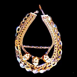 Multi Strand Statement Necklace Unsigned Vintage Lady's Necklace
